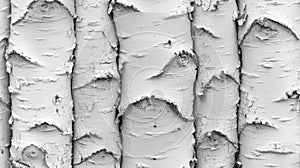 Close-up of White Birch Tree Bark Texture
