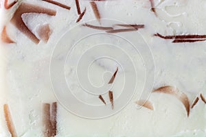 Close up of White and Brown Coconut Bars of Homemade Soap Horizontal