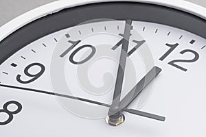 Close up white clock face. High quality and resolution beautiful photo concept