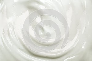 close up the white creamy homemade yogurt texture background