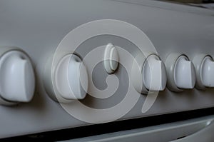 Close up White dirty knobs with drops of fat