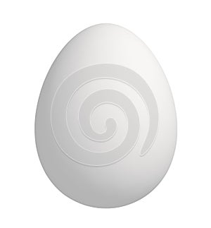 Close up of white egg isolated, with clipping path