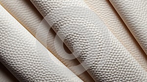A close up of a white fabric background