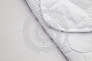 Close up of white mattress bedding pattern background