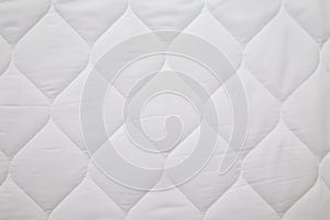 Close up of white mattress bedding pattern background