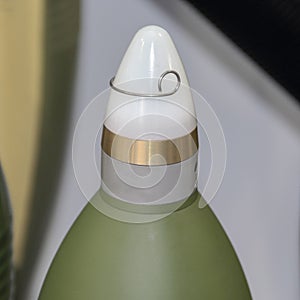 The close up of white mortar fuze