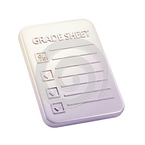 Close-up of a white notepad with checkboxes and lines for grading or list making