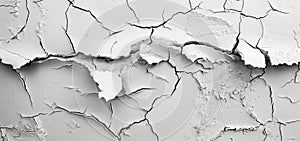 A close up of white paint peeling off a wall