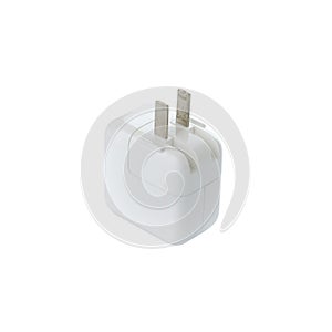 Close-Up a white plug adaptor