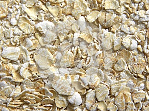 Close up of white and yellow Rolled oats