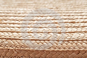 Close up wicker basket texture for use as background . Woven basket texture