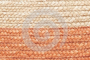 Close up wicker basket texture for use as background . Woven basket texture