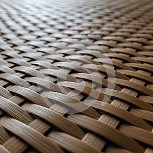 A close-up of a wicker pattern, featuring interwoven strips creating a textured, crisscros