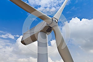 Close up of wind turbine