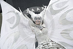 Close up of winged lady