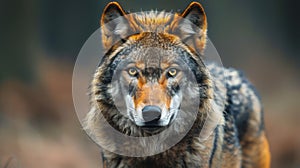 Close-Up of a Wolf in the Snow
