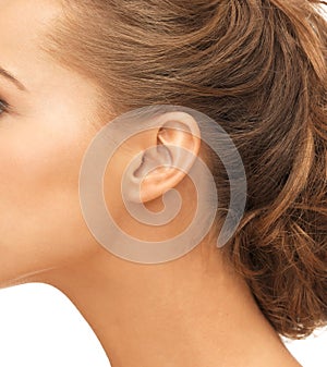 Close up of woman ear photo
