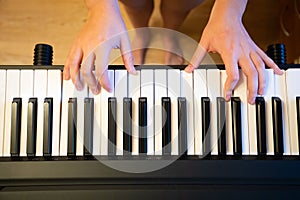 Close up of woman hands playing the piano, The Pianist