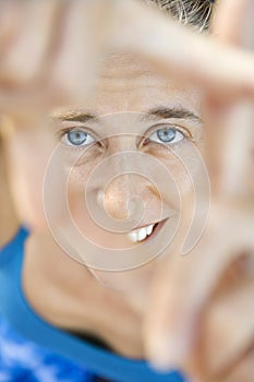 Close-up of woman smiling