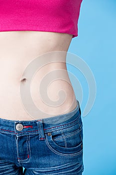 Close up woman waist