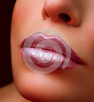 Close-up of womanish lips