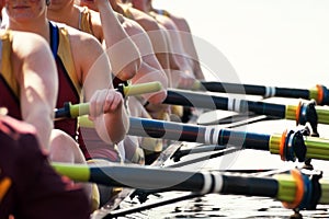 Close up Women's Rowing Team photo