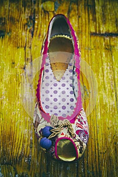 Close-up of women shoe