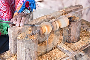 Close up wood craftmanship