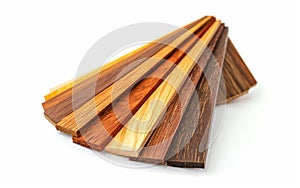 Close-Up of Wood Revealing Color Guide, Isolated on White Background, Generative Ai