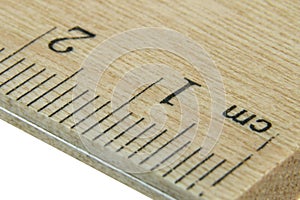 Close up wood ruler photo