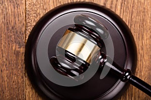 Close-up Of Wooden Gavel