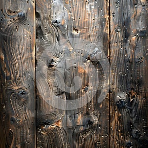 a close up of a wooden wall with holes in it