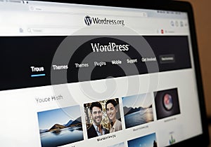 A close-up of a wordpress website on a computer screen