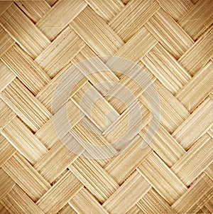 Close up woven bamboo pattern background