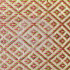 Close up woven bamboo pattern handbags and basketry passing on the community indentity