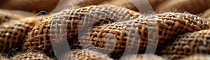 Close-up of woven fabric texture