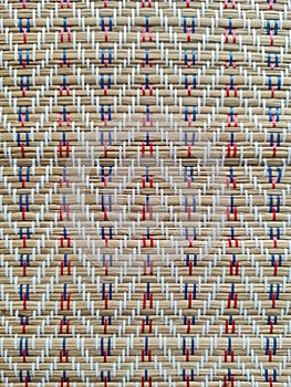 Close up of woven mat texture background. Basketwork pattern.