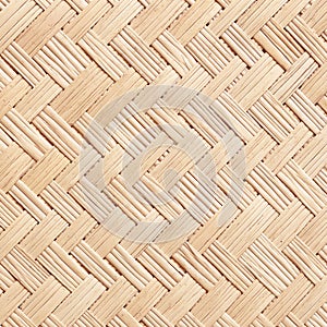 The close up of woven reed pattern for background