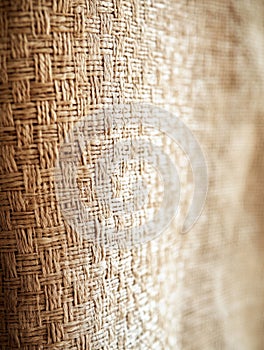 Close-up of a woven straw texture background.