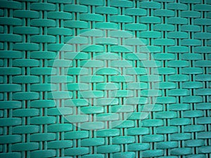 Close-up of Woven Teal Plastic Texture