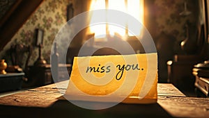 Close-Up Of Written Love Note photo