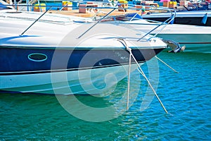 Close up of yachts in Porto Cervo