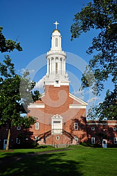 Close-up of Yale University divinity school