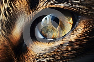 Close up of yellow cat eye