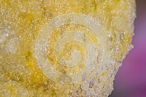 Close up of a yellow crisp