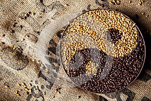 Brewing malts yin yang symbol