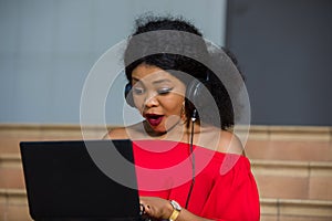 Close up of young girl with laptop