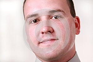 Close up of a young male face