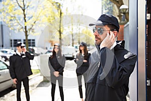 Close-up Of A Young Male Security Guard