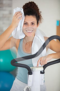 close up young woman doing exercise